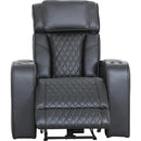  Primo International Heritage Power Leather Match Recliner Colton 73881 Power Recliner - Black IMAGE 2