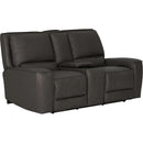  Primo International Odessa Power Reclining Leather Match Loveseat with Console Odessa 76743 Power Reclining Loveseat IMAGE 1