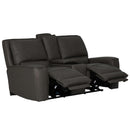  Primo International Odessa Power Reclining Leather Match Loveseat with Console Odessa 76743 Power Reclining Loveseat IMAGE 2