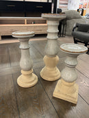 Set of 3 Ceramic Candle Holder