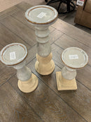 Set of 3 Ceramic Candle Holder