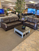 SANTORINE LEATHER SOFA & LOVESEAT SET